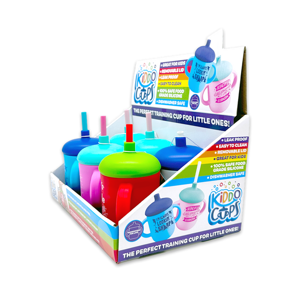 Silicone Kids Toddler Training Kiddo Cups - 6 Pieces Per Retail Ready Display 25297