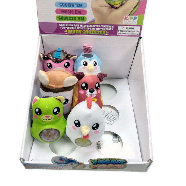 Foodie Popz Squeeze Toy - 6 Pieces Per Retail Ready Display 25320
