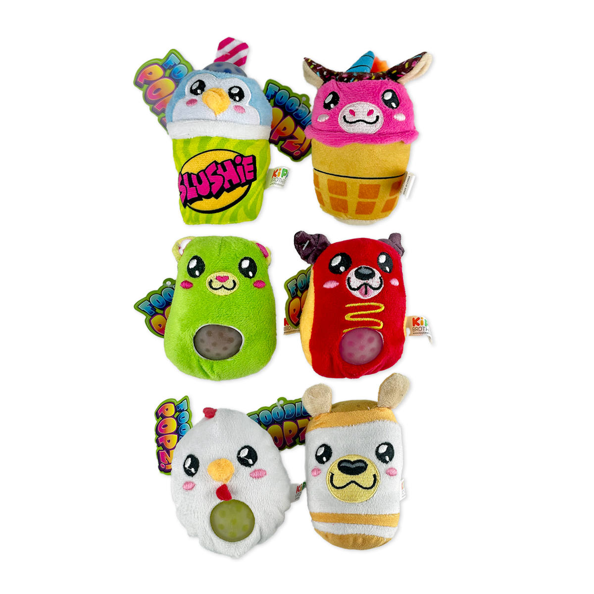 Foodie Popz Squeeze Toy - 6 Pieces Per Retail Ready Display 25320