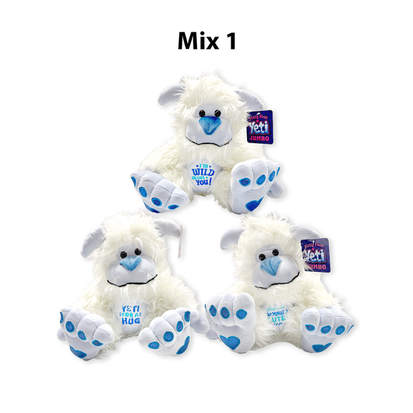 Jumbo Plush Snow Yeti - 3 Pieces Per Pack 25487