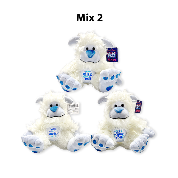 Jumbo Plush Snow Yeti - 3 Pieces Per Pack 25487