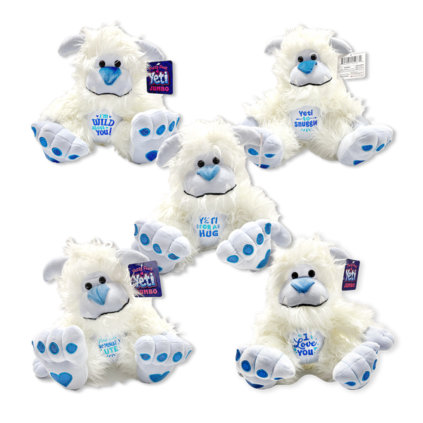 Jumbo Plush Snow Yeti - 3 Pieces Per Pack 25487