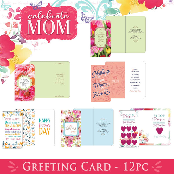 Mother's Day Celebrate Mom Assortment Floor Display - 65 Pieces Per Retail Ready Floor Display 88581