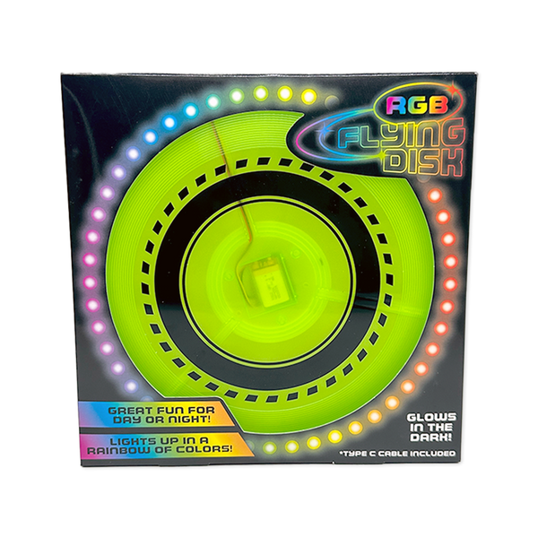 RGB Glow in the Dark Light-Up Flying Disc - 6 Pieces Per Display 25813