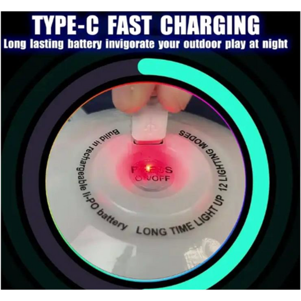 RGB Glow in the Dark Light-Up Flying Disc - 6 Pieces Per Display 25813