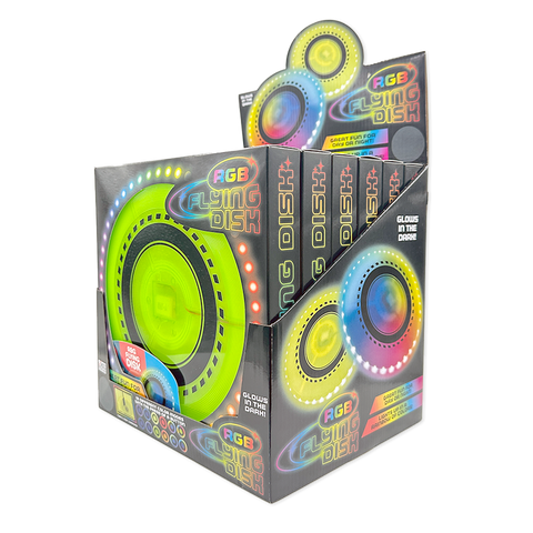 RGB Glow in the Dark Light-Up Flying Disc - 6 Pieces Per Display 25813