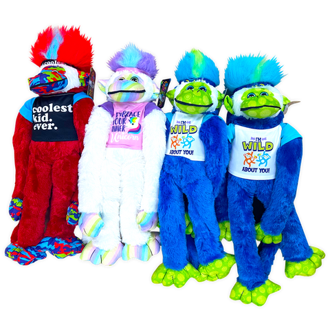 Plush Mohawk Monkey - 8 Pieces Per Pack 41606