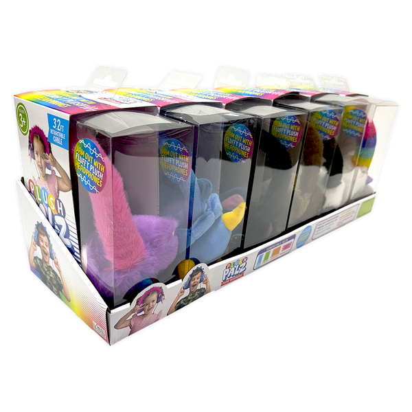 Plush and Headphones Assorted Floor Display - 36 Pieces Per Retail Ready Display 88521