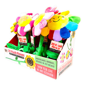 Plush Flower 36" Assortment - 8 Pieces Per Retail Ready Display 41664