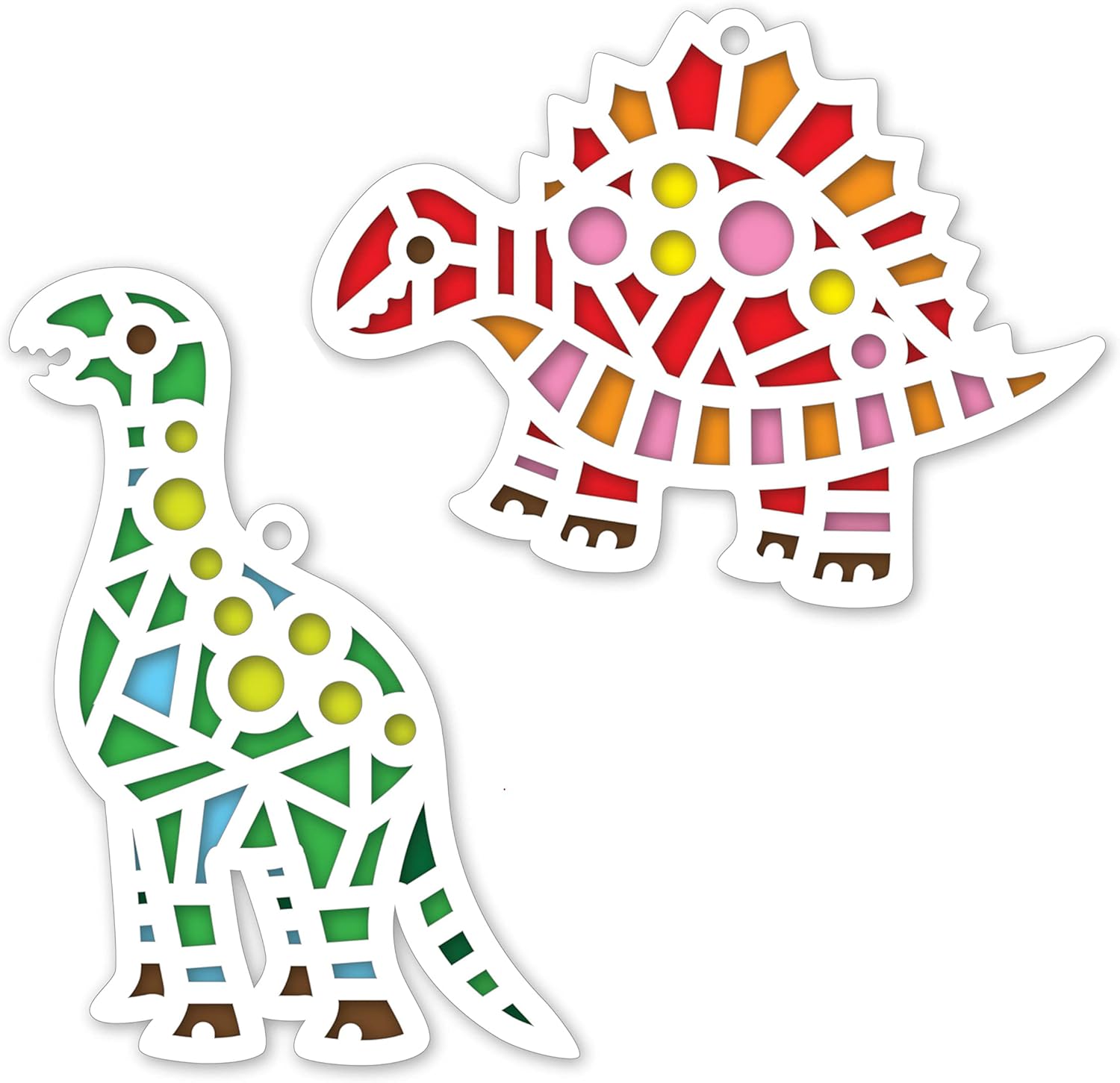 Dinosaur DIY Suncatcher Tissue Paper Paper Crafts - 24 Pieces Per Pack KP4387