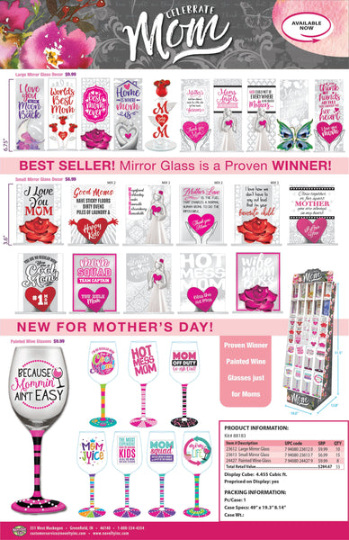Mother's Day Celebrate Mom Assortment Floor Display - 33 Pieces Per Retail Ready Floor Display 88183