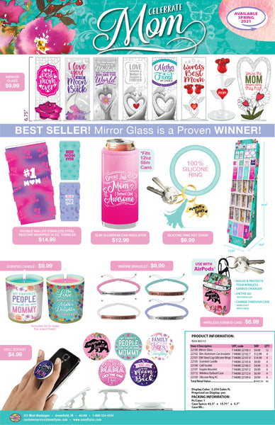 Mother's Day Celebrate Mom Assortment Floor Display - 46 Pieces Per Retail Ready Floor Display 88310