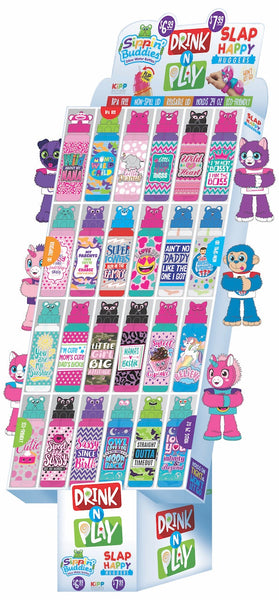Water Bottle and Plush Assortment Floor Display - 30 Pieces Per Retail Ready Display 88363