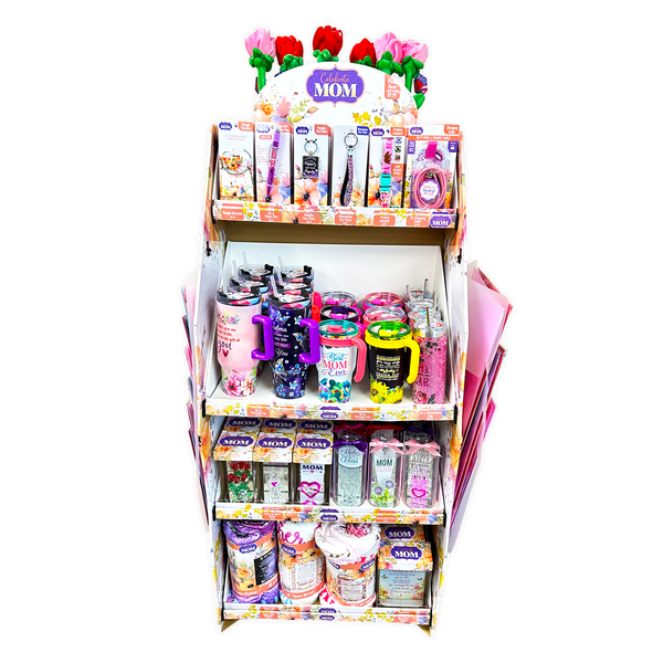 Mother's Day Celebrate Mom Assortment Floor Display - 102 Pieces Per Retail Ready Floor Display 88516