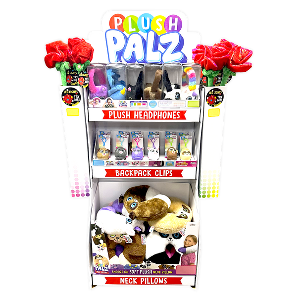 Plush and Headphones Assorted Floor Display - 36 Pieces Per Retail Ready Display 88521