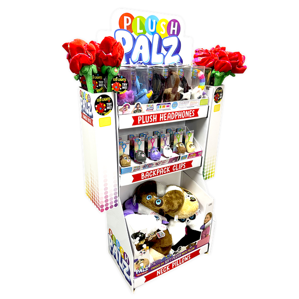 Plush and Headphones Assorted Floor Display - 36 Pieces Per Retail Ready Display 88521