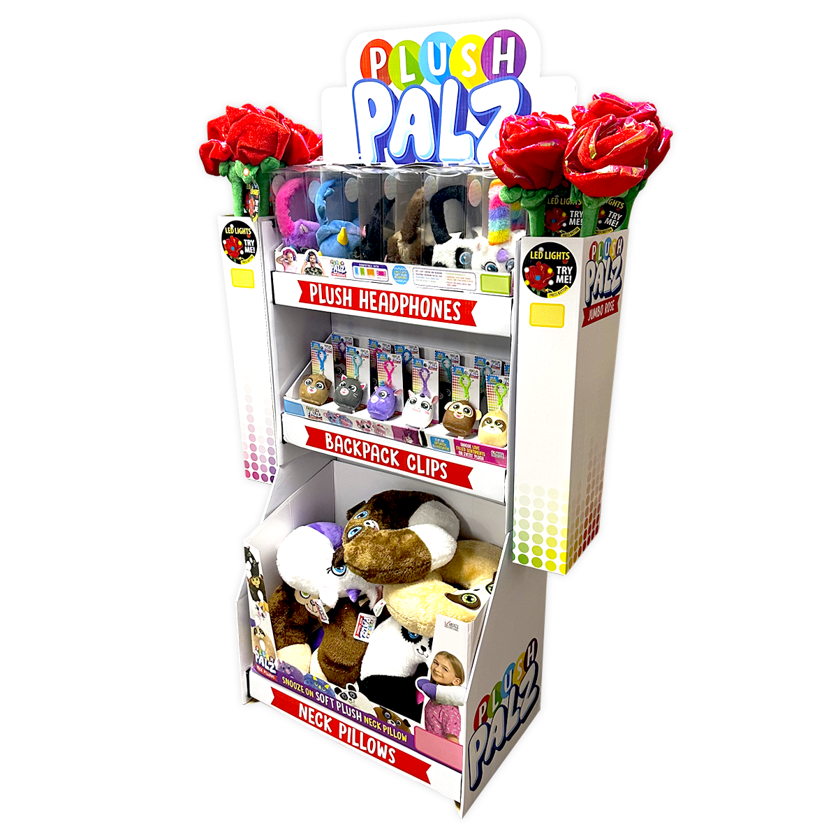 Plush and Headphones Assorted Floor Display - 36 Pieces Per Retail Ready Display 88521