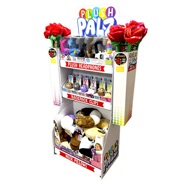 Plush and Headphones Assorted Floor Display - 36 Pieces Per Retail Ready Display 88521