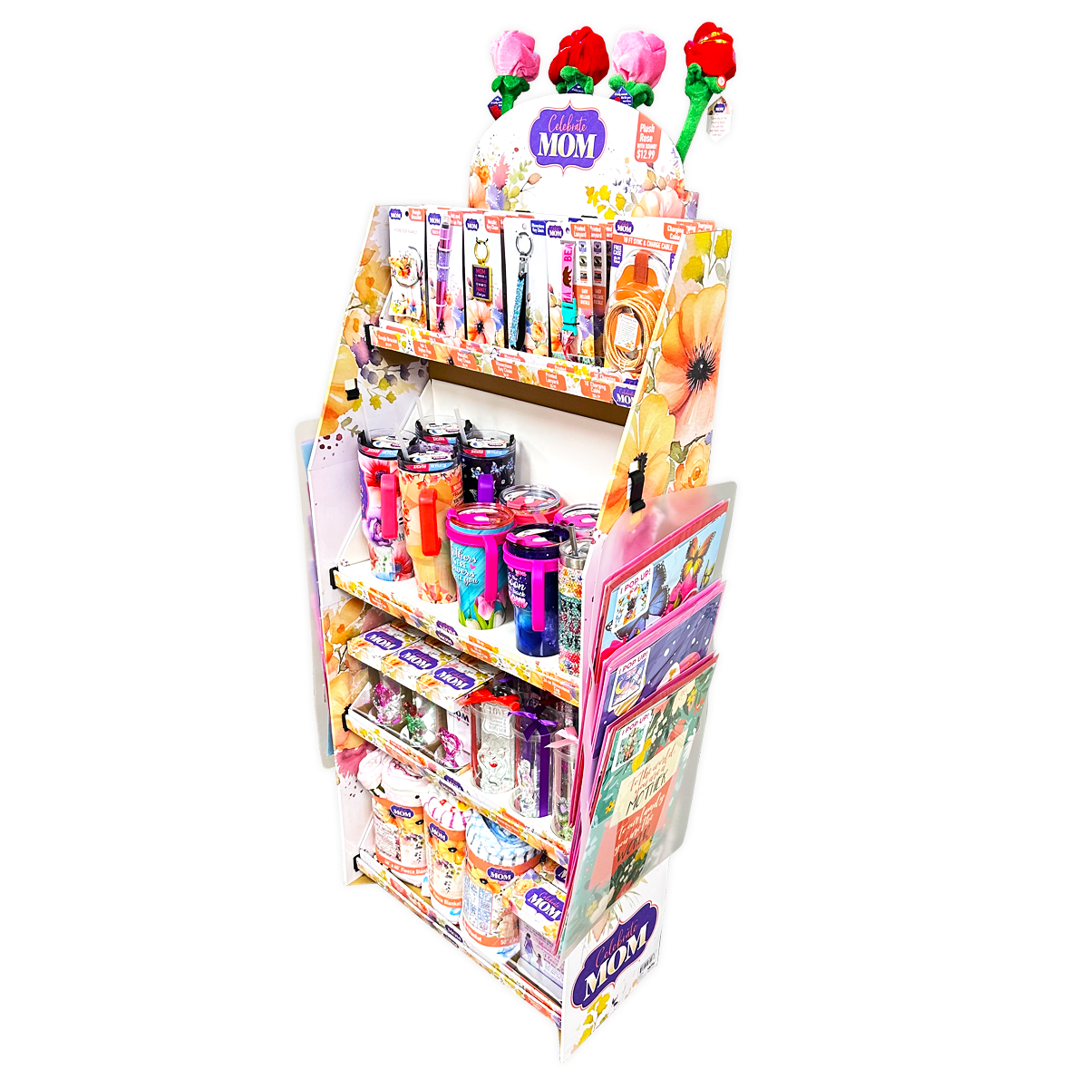 Mother's Day Celebrate Mom Assortment Floor Display - 72 Pieces Per Retail Ready Floor Display 88525