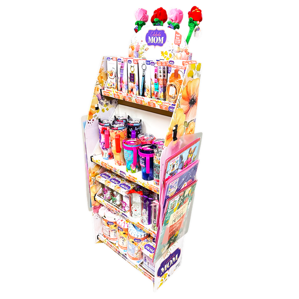 Mother's Day Celebrate Mom Assortment Floor Display - 72 Pieces Per Retail Ready Floor Display 88525