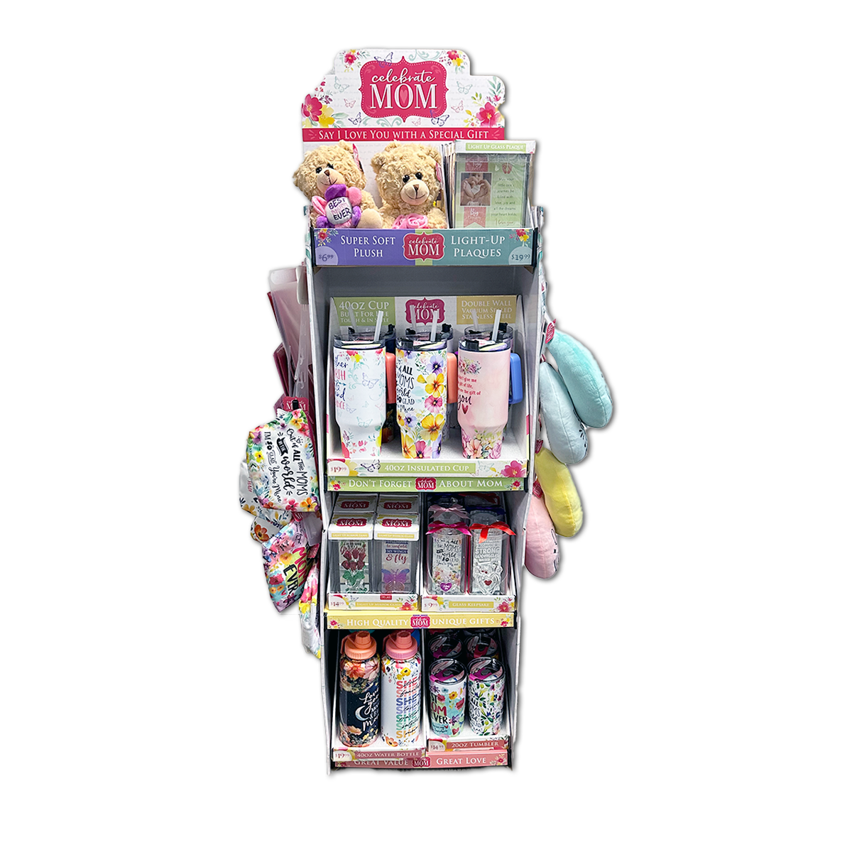 Mother's Day Celebrate Mom Assortment Floor Display - 65 Pieces Per Retail Ready Floor Display 88579