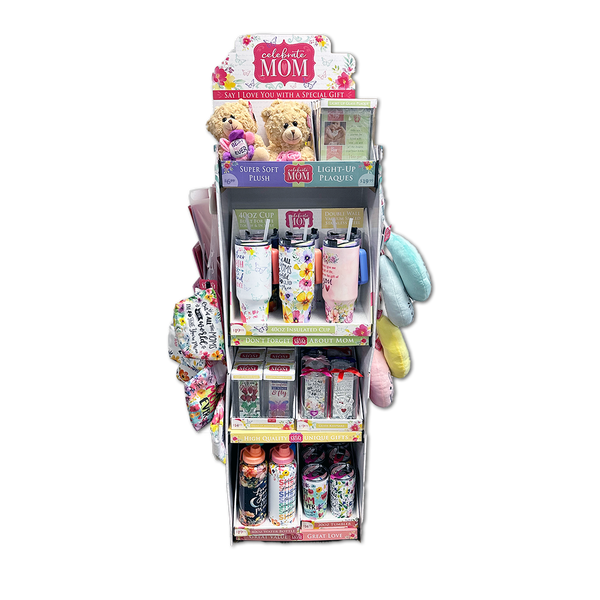 Mother's Day Celebrate Mom Assortment Floor Display - 65 Pieces Per Retail Ready Floor Display 88579