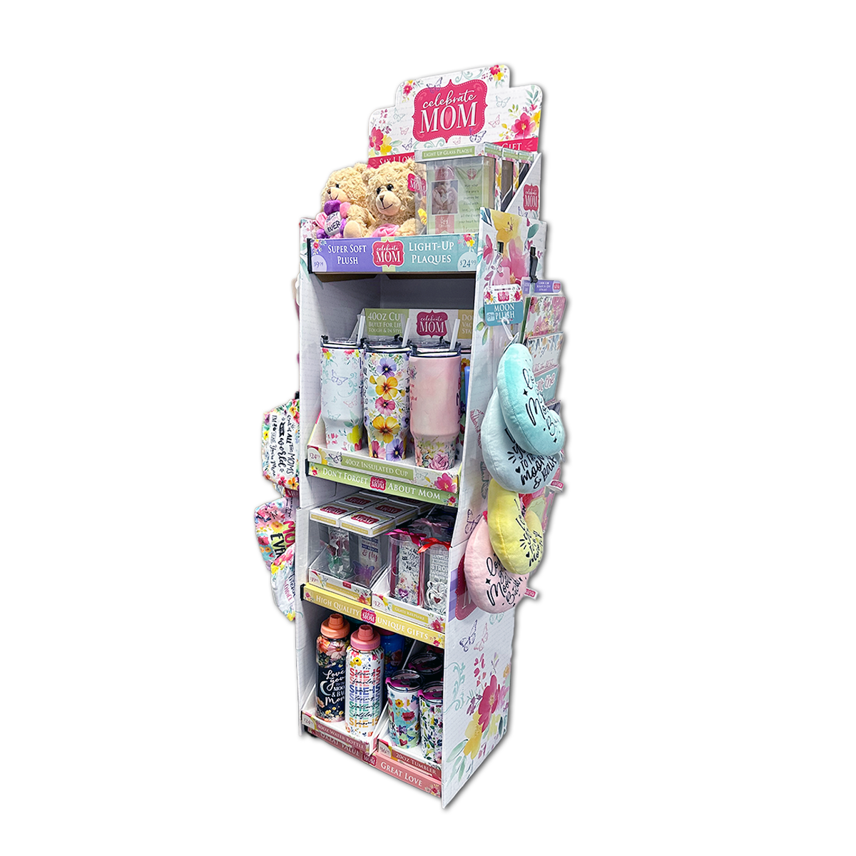 Mother's Day Celebrate Mom Assortment Floor Display - 65 Pieces Per Retail Ready Floor Display 88581