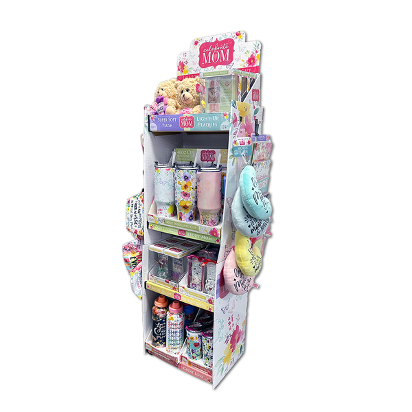 Mother's Day Celebrate Mom Assortment Floor Display - 65 Pieces Per Retail Ready Floor Display 88581