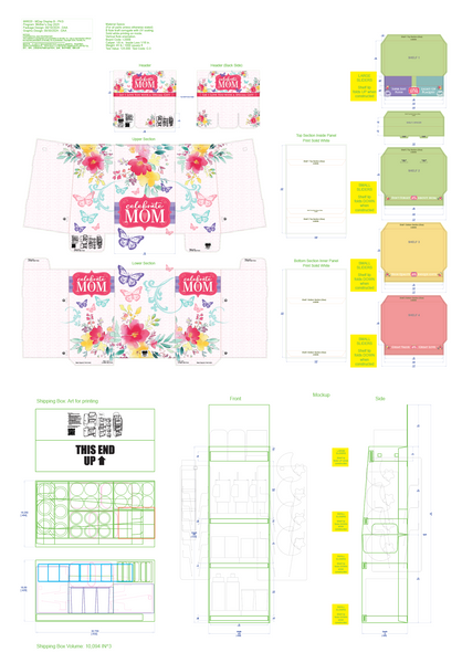 Mother's Day Celebrate Mom Assortment Floor Display - 65 Pieces Per Retail Ready Floor Display 88581