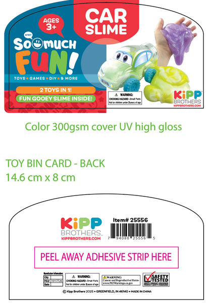 Car Slime - 6 Pieces Per Retail Ready Display 25556