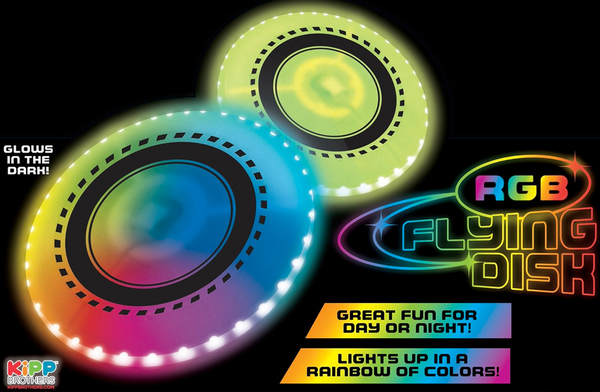 RGB Glow in the Dark Light-Up Flying Disc - 6 Pieces Per Display 25813