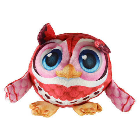 Pink Owl Love Stuffed Fur Ball