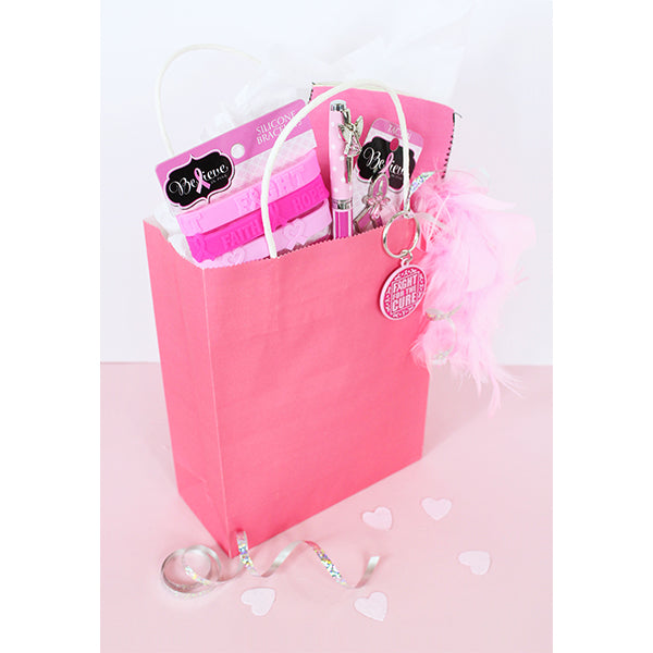 7-Piece Pink Ribbon Gift Bag
