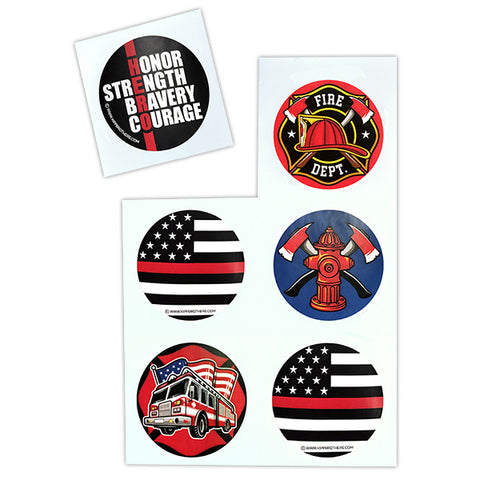 Firefighter Sticker Sheet Pack
