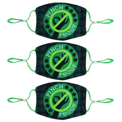 Adult St. Patrick's Day 3 Pack Mask Set - Pinch Proof