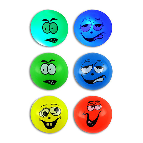 Neon Light-Up Goofy Face Bounce Balls