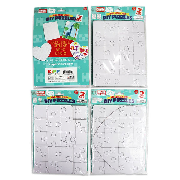 DIY Blank Puzzle with Mailer 2 Pack Assortment