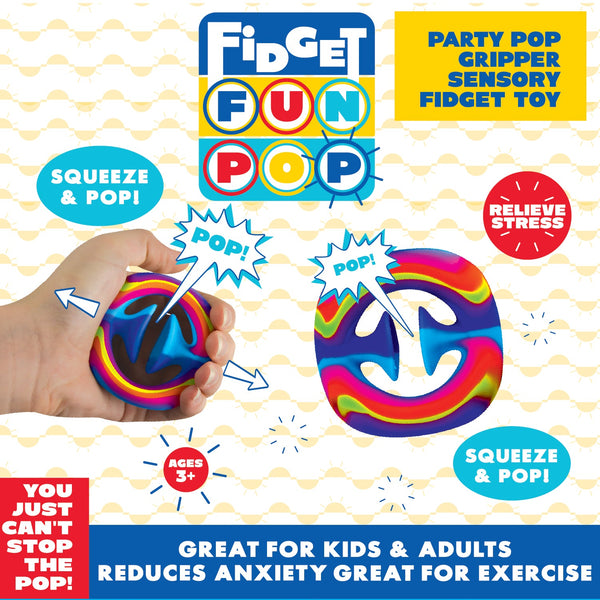 ITEM NUMBER 022828 FIDGET SQUEEZE POP TOY 24 PIECES PER DISPLAY