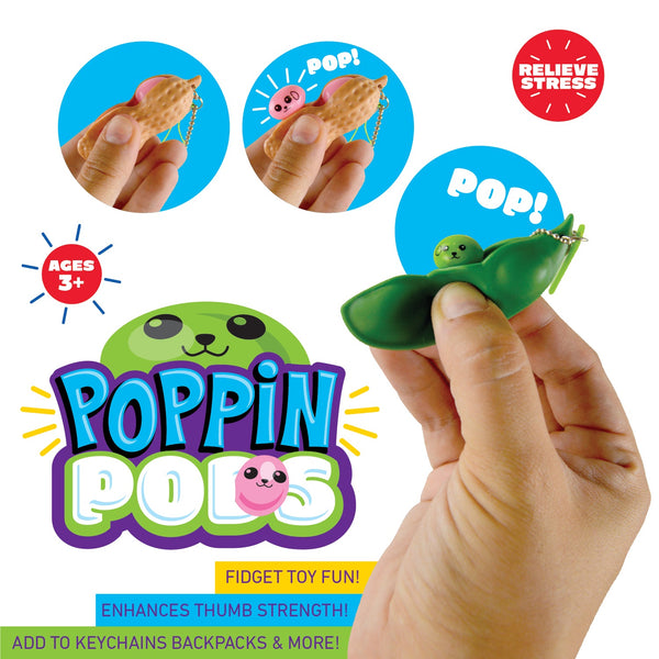 ITEM NUMBER 022862 FIDGET STRING BEANS POPPIN PODS 24 PIECES PER DISPLAY