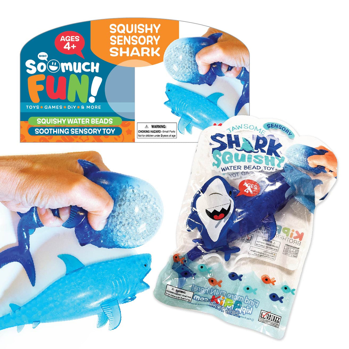 ITEM NUMBER 022967 SQUISHY SENSORY SHARKS 12 PIECES PER PACK Kipp