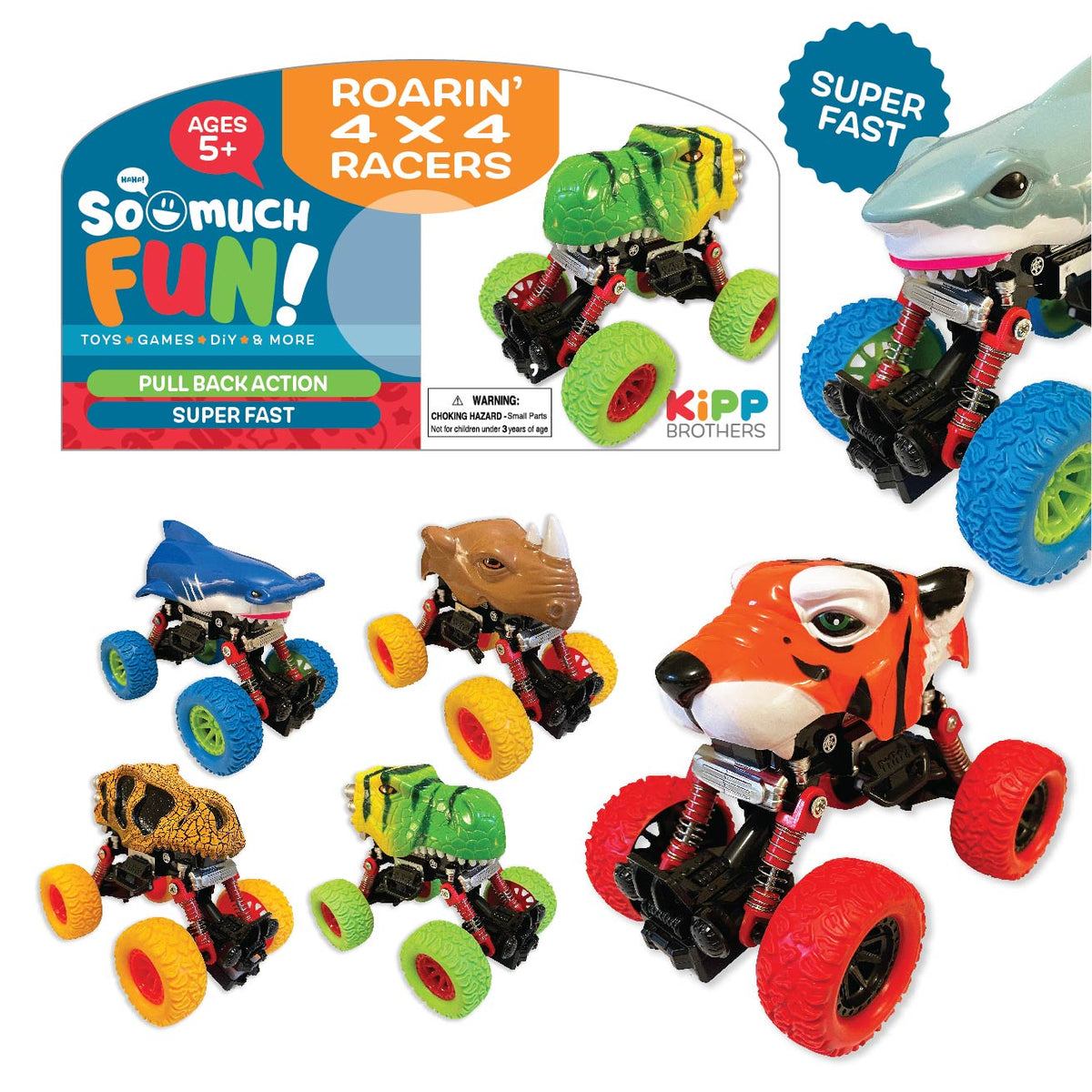 Roaring Pull Back 4x4 Dinosaur Cars – Kipp Brothers