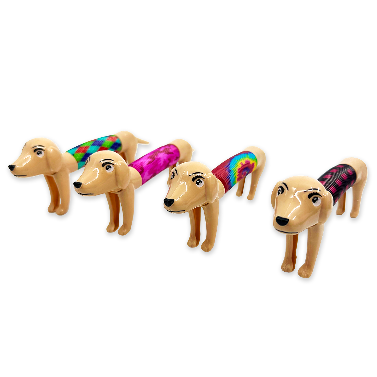 ITEM NUMBER 023357 BENDY FIDGET TUBE DOGS 12 PIECES PER PACK