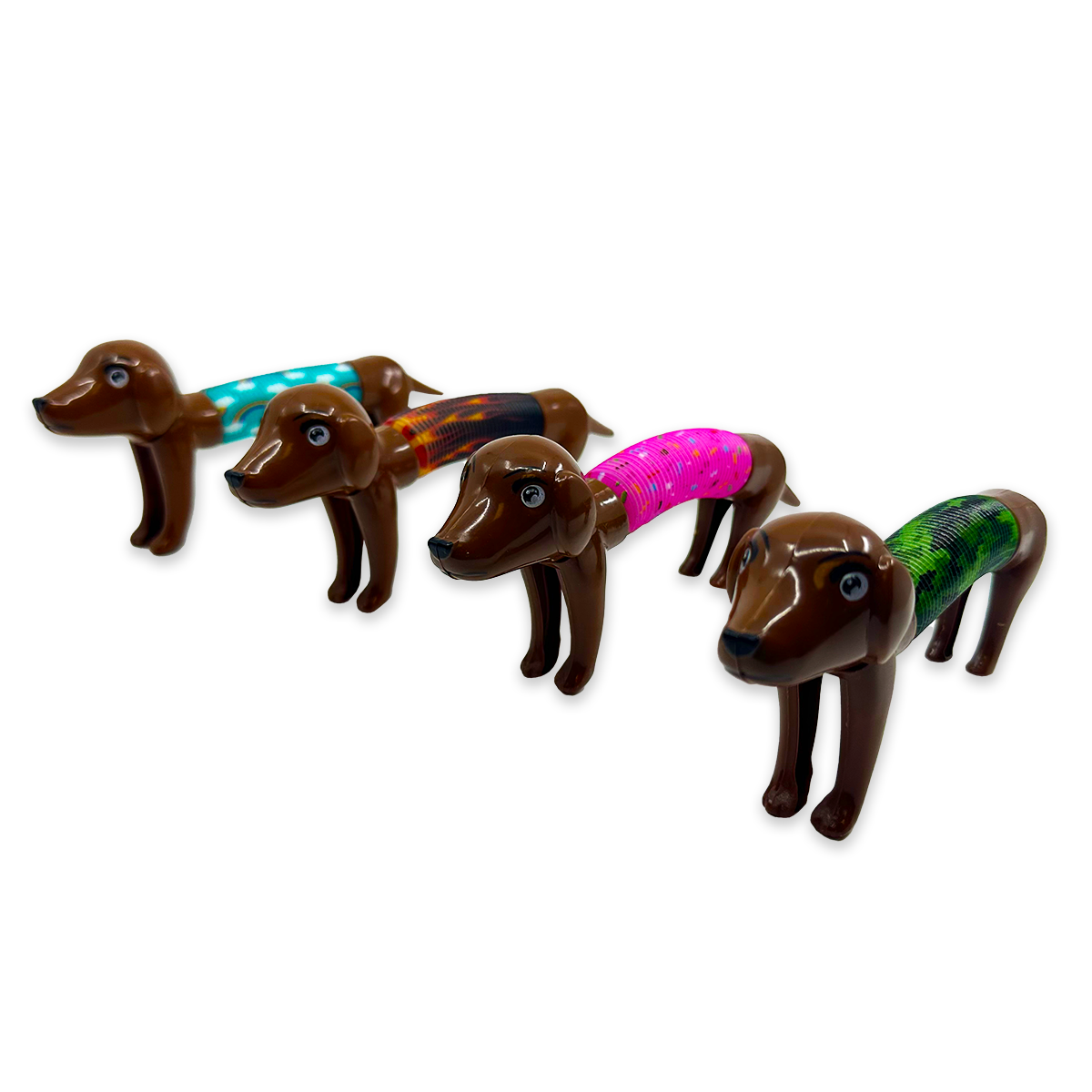 ITEM NUMBER 023357 BENDY FIDGET TUBE DOGS 12 PIECES PER PACK