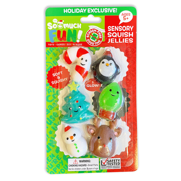 ITEM NUMBER 023492 HOLIDAY SQUISH JELLIES 6 PK 12 PIECES PER PACK