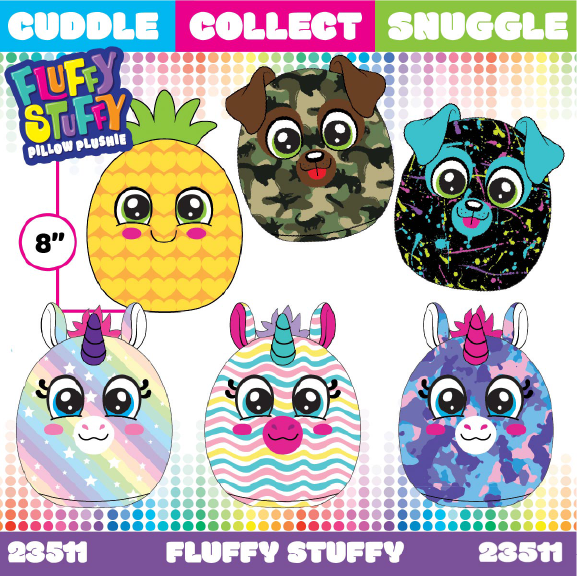 ITEM NUMBER 023578 REVERSIBLE FLUFFY STUFFY 6 PIECES PER DISPLAY – Novelty  Closeout