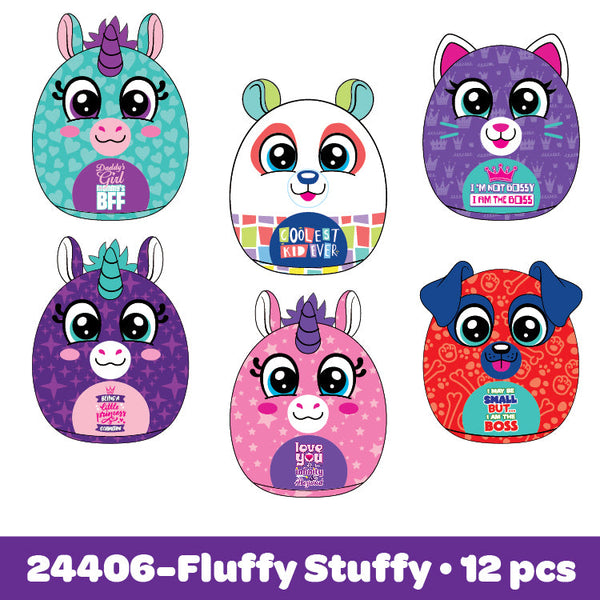 ITEM NUMBER 024406 KIDS FLUFFY STUFFY PILLOW PLUSH 12 PIECES PER DISPLAY