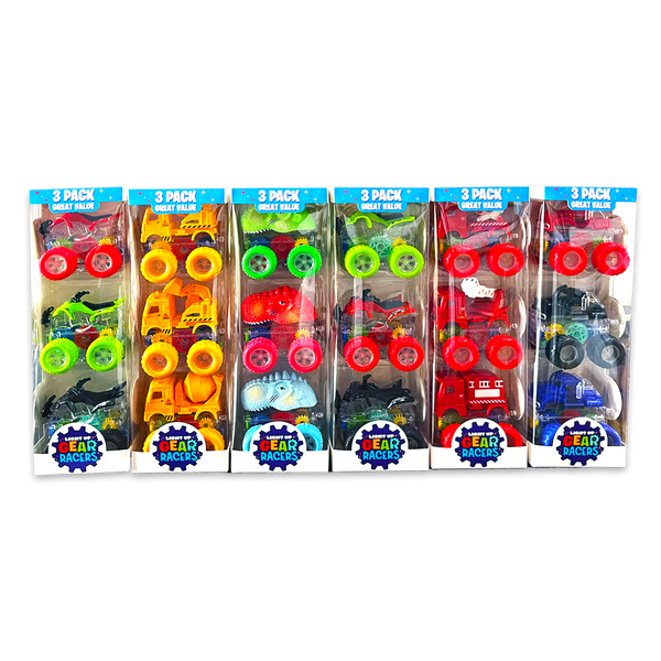 ITEM NUMBER 024453 VALUE 3-PACK LIGHT UP TOY CARS 6 PACKS PER DISPLAY