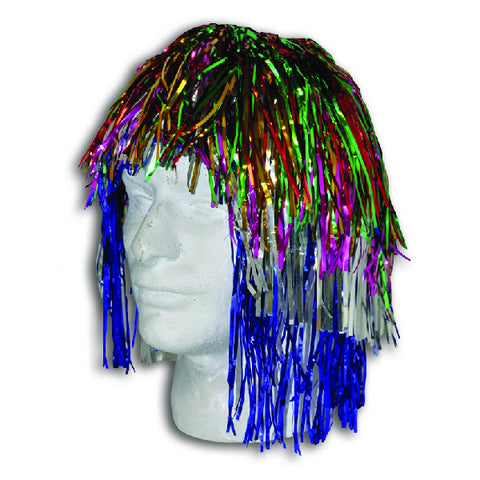 Multi-Color Metallic Tinsel Wigs