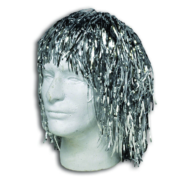 Silver Metallic Tinsel Wigs