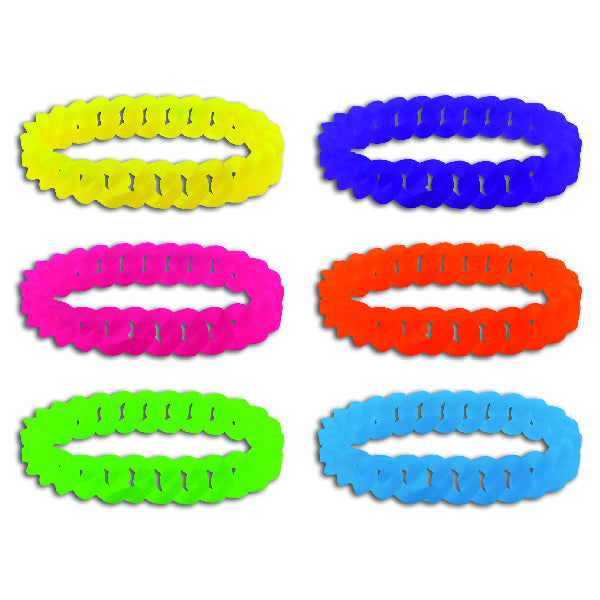 Neon Stretchy Chain Link Bracelets